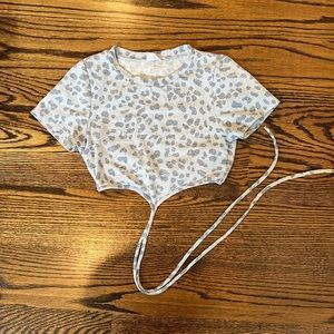 Cropped Animal Print Top